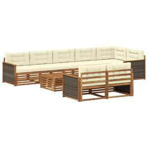 vidaXL Ensemble de canapés d'extérieur 9 pc