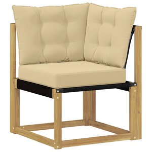 vidaXL Canapé d'angle extérieur Blanc