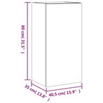 vidaXL Meuble TV mural avec lumières LED blanc 40 5x35x80 cm