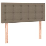 vidaXL Sommier à lattes de lit avec matelas Taupe 90x200 cm Tissu