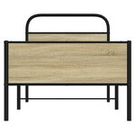 vidaXL Cadre de lit sans matelas 80x200cm chêne sonoma bois ingénierie