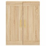 vidaXL Buffet haut Chêne sonoma 69 5x34x180 cm Bois d'ingénierie