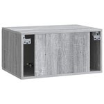 vidaXL Meuble TV mural Sonoma gris 59 5 x 41 x 30 cm Bois d'ingénierie