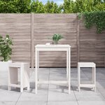 vidaXL Ensemble de bar de jardin 3 Pièces blanc bois de pin massif