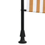 vidaXL Store roulant d'extérieur orange et blanc 150x270cm tissu acier