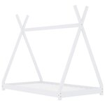 vidaXL Cadre de lit d'enfant Blanc Bois de pin massif 80x160 cm