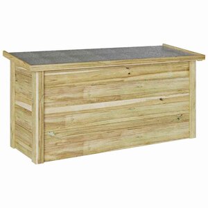 vidaXL Boîte de rangement Naturel 119 x 44 5 x 58 cm Pinède imprégnée