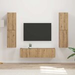 vidaXL Ensemble meuble TV 6 Pièces Chêne artisanal Bois d'ingénierie
