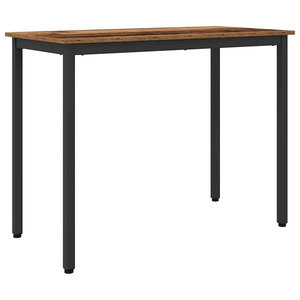 vidaXL table Bois ancien 100 x 50 x 76 5 cm Bois d'ingénierie et acier