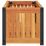 vidaXL Jardinière 80x30x27 5 cm bois massif d'acacia et acier
