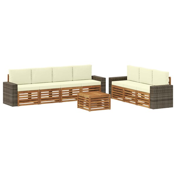 vidaXL Ensembles de canapés 8 pc Bois d'Acacia Massif