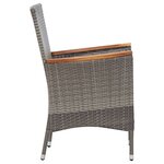 vidaXL Ensemble à manger de jardin coussins 5Pièces Résine tressée Gris