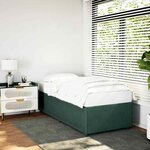 vidaXL Cadre de lit sans matelas vert foncé 90x190 cm velours