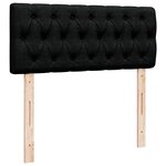 vidaXL Sommier à lattes de lit avec matelas Noir 120x200 cm Tissu