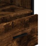 vidaXL Armoire de bain chêne fumé 35x37 5x100cm bois d'ingénierie