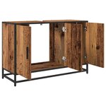 vidaXL Cabinet de salle de bain avec porte Bois Ancien 90 x 33 x 60 cm
