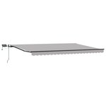 vidaXL Auvent Rétractable Manuel avec LED Gris Clair 500x300 cm