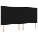 vidaXL Tête de lit avec des lumières à LED Réglable Noir 200 cm tissu