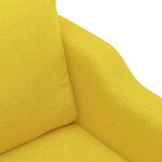 vidaXL Canapé à 2 places Jaune clair 140 cm Tissu