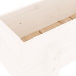 vidaXL Lit surélevé de jardin blanc 101x30x38 cm bois de pin massif
