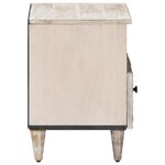 vidaXL Armoire de lit avec tiroir 2 Pièces Blanc 40 x 33 x 46 cm