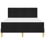 vidaXL Cadre de lit avec matelas Noir 140 x 200 cm Tissu