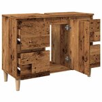 vidaXL Armoire d'évier vieux bois 80x33x60 cm bois d'ingénierie