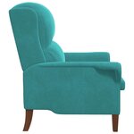 vidaXL fauteuil Turquoise 76 x 94 x 102 cm Velours