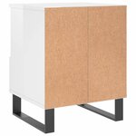 vidaXL Tables de chevet 2 Pièces blanc brillant 40x35x50 cm