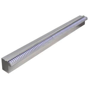 Lame d'eau rectangulaire à LED 90 cm en acier inoxydable pour piscine
