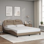 vidaXL Cadre de lit sans matelas cappuccino 160x200 cm similicuir