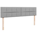 VidaXL Cadre de lit ottoman et matelas gris clair 200x200cm tissu