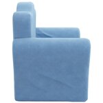 vidaXL Canapé-lit pour enfants bleu peluche douce