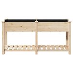 Jardinière vidaXL avec étagère 161x43x76 cm en bois massif de sapin