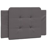 vidaXL Cadre de lit avec tête de lit Gris 100x200 cm Similicuir