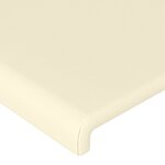 vidaXL Tête de lit à LED Crème 93x16x118/128 cm Similicuir