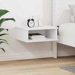 vidaXL Table de chevet Blanc 40 x 31 x 15 cm Bois d'ingénierie