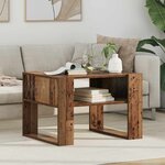 vidaXL Table basse Bois ancien 66 x 53 x 45 cm Bois d'ingénierie