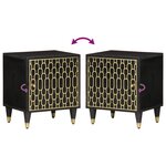 vidaXL Tables de chevet 2 Pièces 40x33x46 cm Bois de manguier solide