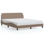 vidaXL Cadre de lit sans matelas cappuccino 160x200 cm similicuir