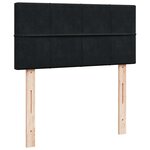vidaXL Cadre de lit ottoman avec matelas noir 90x200 cm velours