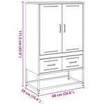 vidaXL Buffet haut anthracite 68x39x111 5 cm acier laminé à froid