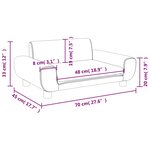 vidaXL Canapé pour enfants marron 70x45x33 cm velours