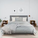 vidaXL Tables de chevet 2Pièces Marron miel 40x34x55cm Bois de pin massif