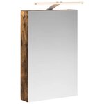vidaXL Armoire Miroir de Salle de Bain Chêne fumé 40 x 10 5 x 60 5 cm