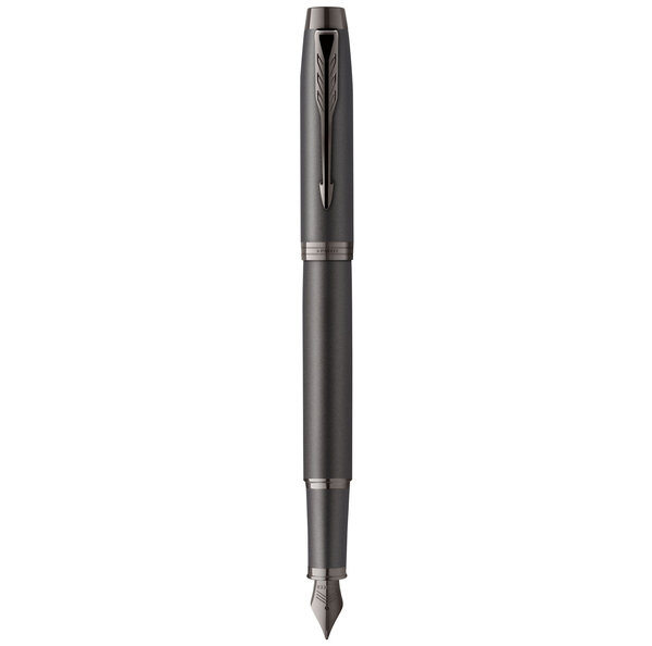 Stylo plume Parker IM Monochrome  Gris acier  plume fine  encre bleue  Coffret cadeau