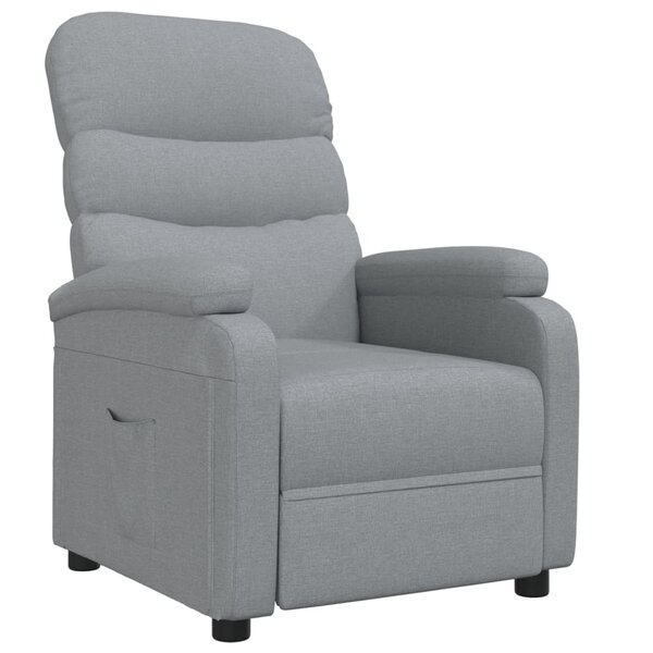 vidaXL Fauteuil inclinable Gris clair Tissu