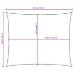 vidaXL Voile de parasol tissu oxford rectangulaire 2 5x3 5 m bleu