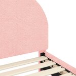 vidaXL Cadre de lit pour enfants avec tête de lit Rose 90 x 200 cm