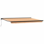 vidaXL Auvent Rétractable jaune et orange 500 × 300 cm Tissu  Métal